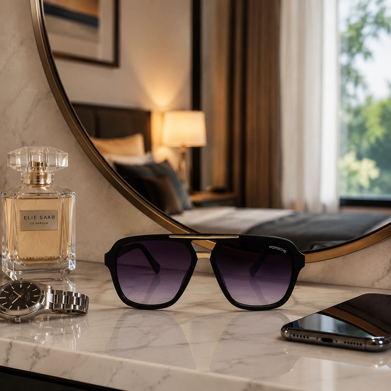 عینک آفتابی مردانه فریم کائوچو Porsche Design