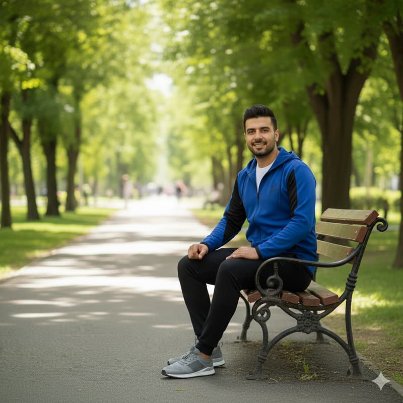 ست سوییشرت شلوار دو نایک آبی مردانه مدل Arat