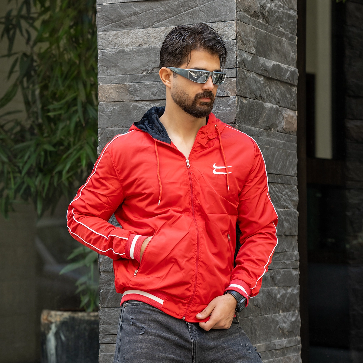 کاپشن دو نایک قرمز مردانه مدل Sina